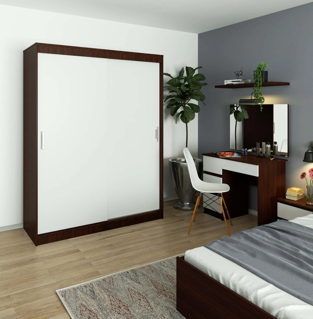 Dulap de haine Cosimo (wenge + Alb). 1069440