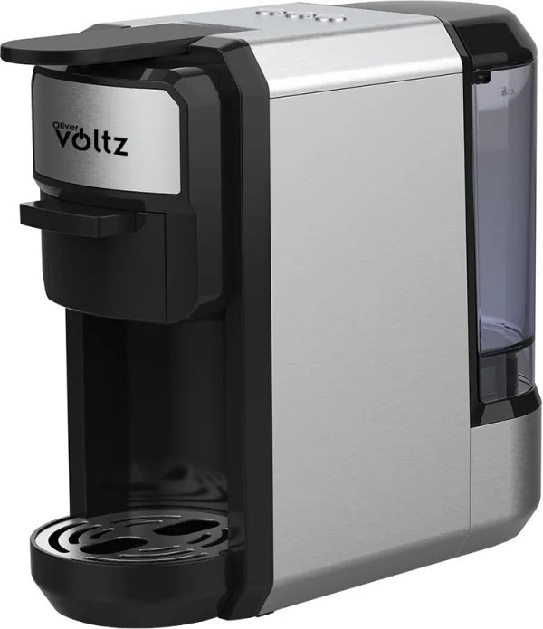 Resigilat: Espressor cafea macinata si capsule 8 in 1 Oliver Voltz OV51171E5, 1450W, 19 bar, Inox