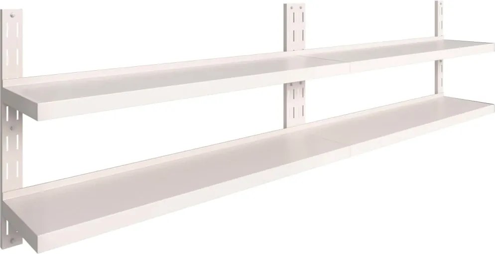 vidaXL Rafturi suspendate 2 niveluri 2 buc. 300x30 cm oțel inoxidabil