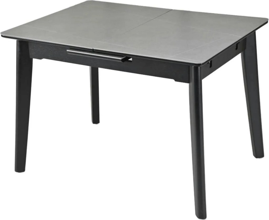 Masa extensibila OSTEN, gri cu efect de marmura/negru, 140/180x80x76 c