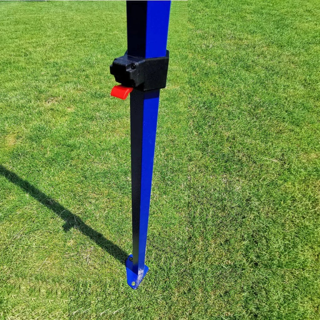 Foișor de grădină 3×6 m – pliabil cu 3 pereți - cu 3 pereți - Rosu