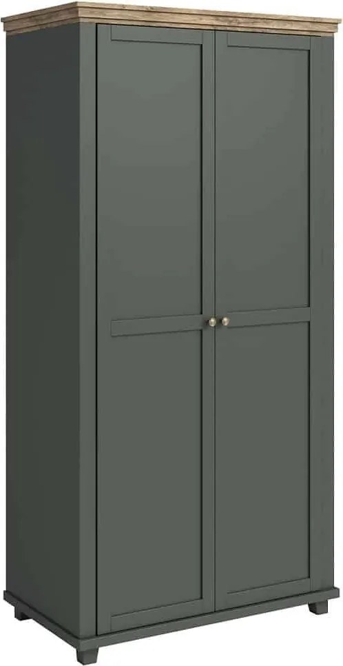 Dulap lemn masiv Jardon 2 Usi Grafit, 108 × 62 × 216 cm