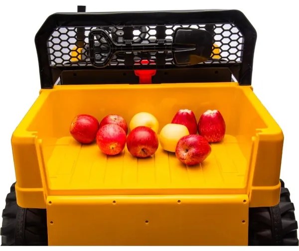 Mașinuță electrică CAT 60W/7500 mAh galben/negru + telecomandă