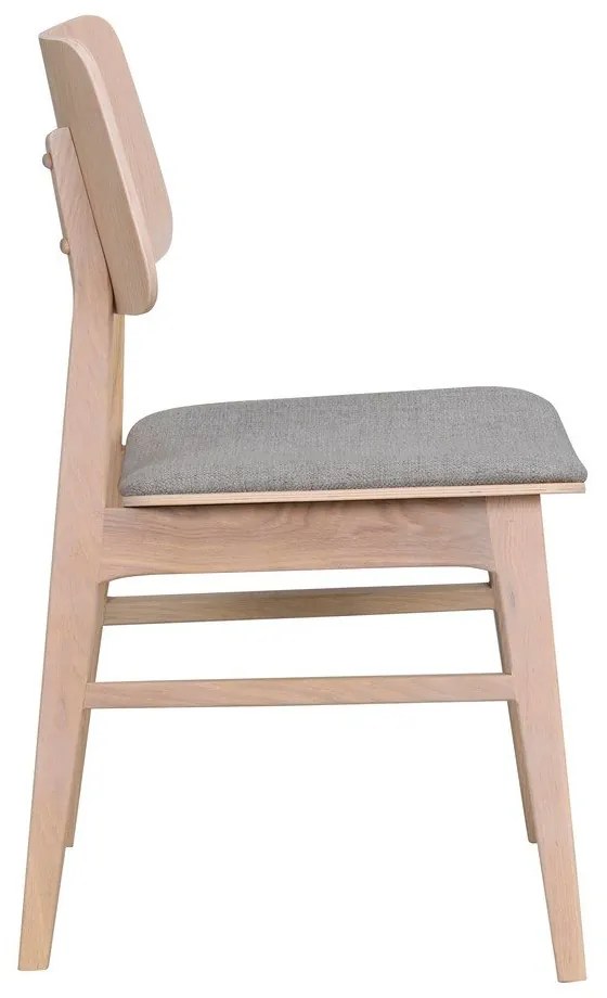 Scaun de dining cu șezut gri deschis Rowico Nagano, maro deschis