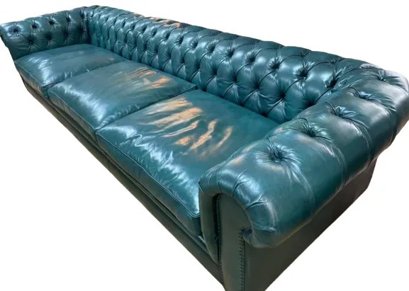 Canapea Chesterfield piele naturala 320/65/100 cm