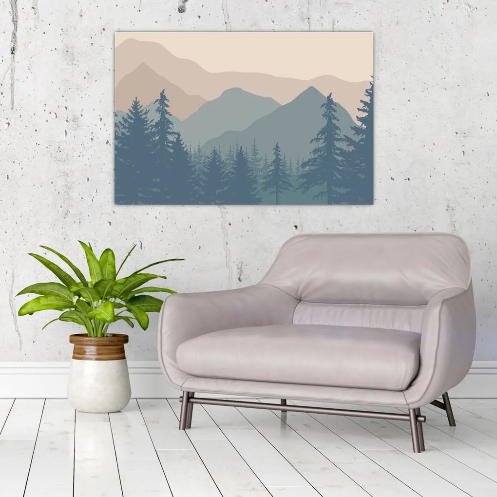 Tablou - Munții Turcoaz N⁰2 (90x60 cm)