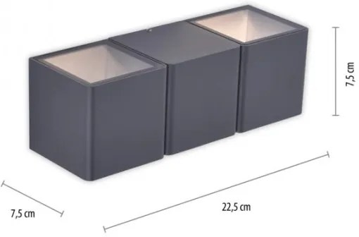 Aplică LED de exterior MARCEL 2xLED/4W/230V IP54 Paul Neuhaus 9658-13