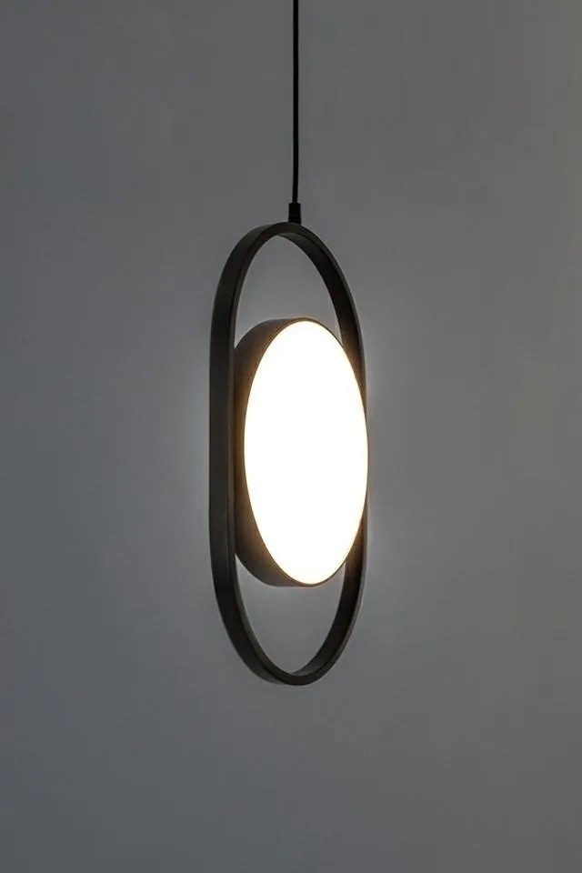 Lustra suspendata LED design minimalist SPINER 19 negru