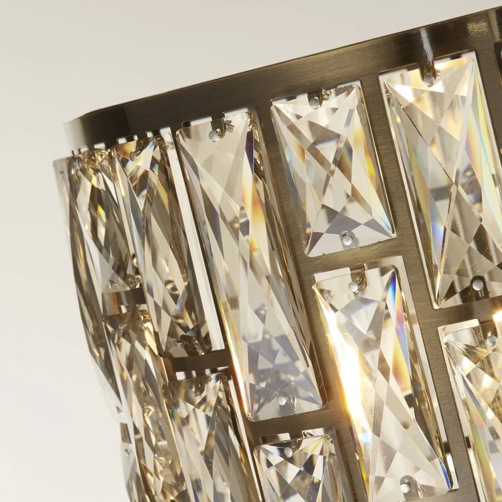 Lampa de podea design modern Bijou alama antic/ champagne