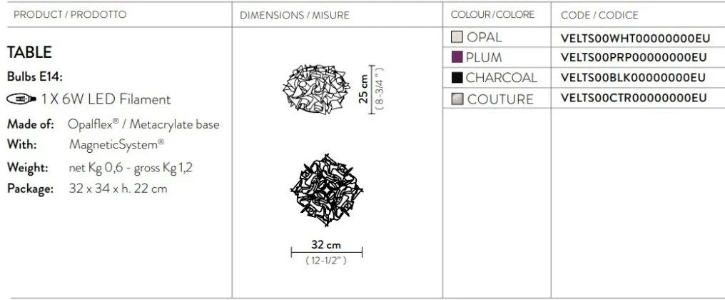 Veioza design unicat realizata manual Veli Charcoal