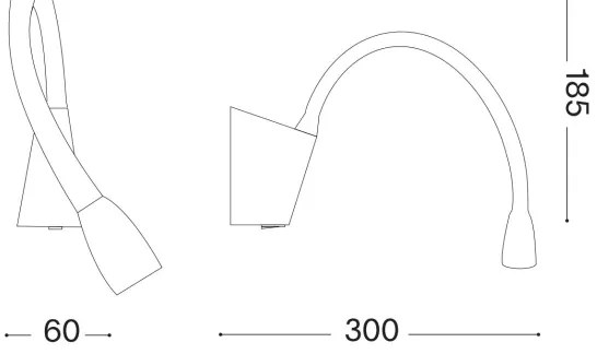Veioză LED flexibilă Ideal Lux GOOSE LED/3W/230V CRI 90 alb