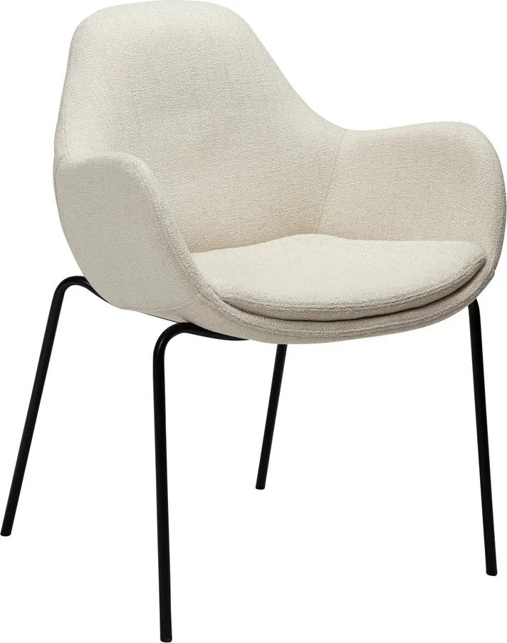 Fotoliu crem cu tapițerie din țesătură bouclé Zimmer – DAN-FORM Denmark