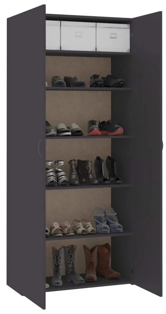 Pantofar, gri, 80x35,5x180 cm, PAL Gri, 1, 1
