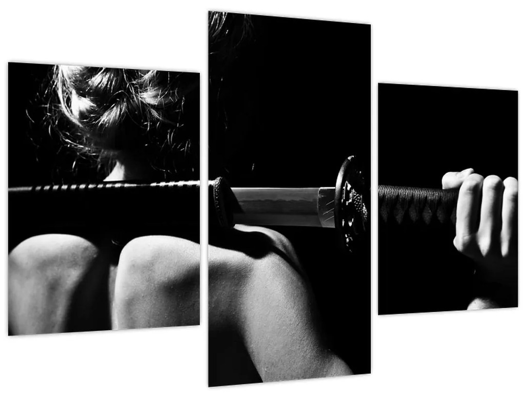 Tablou - Femeie cu o sabie (90x60 cm)