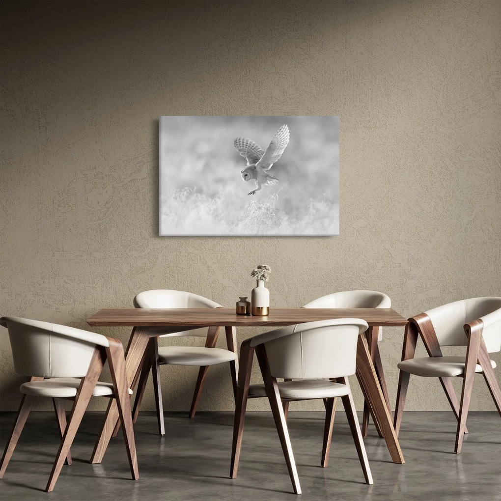 Tablou - Bufniță în câmp (90x60 cm)