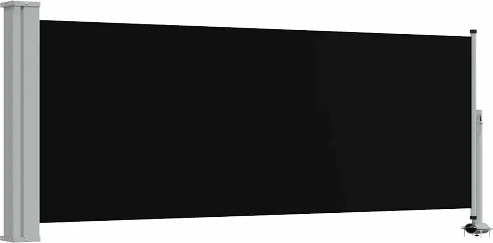 vidaXL Copertină laterală retractabilă de terasă, negru, 100 x 300 cm