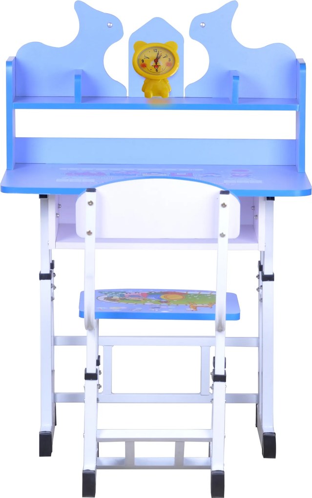 Set birou copii, albastru, 69x45x88-98 cm