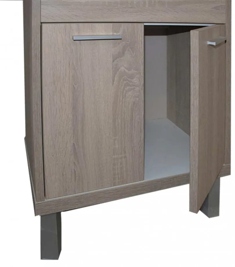Dulap inferior Nerva 65 cm cu lavoar, ulm Rauna