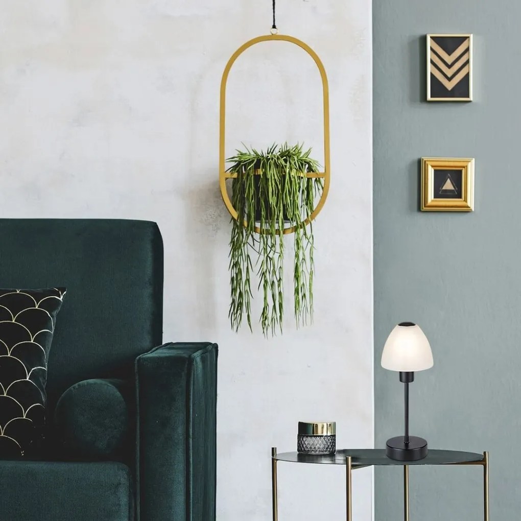 Veioza, lampa de birou design modern Lydia negru mat