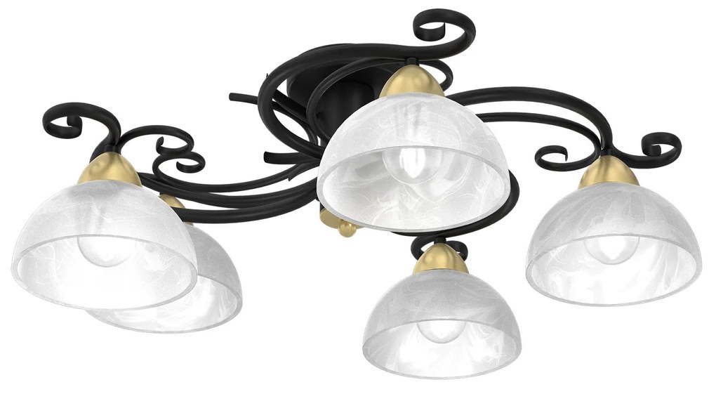 Lustra Plafon Aurora Luminex E27, Negru, A5978, Polonia