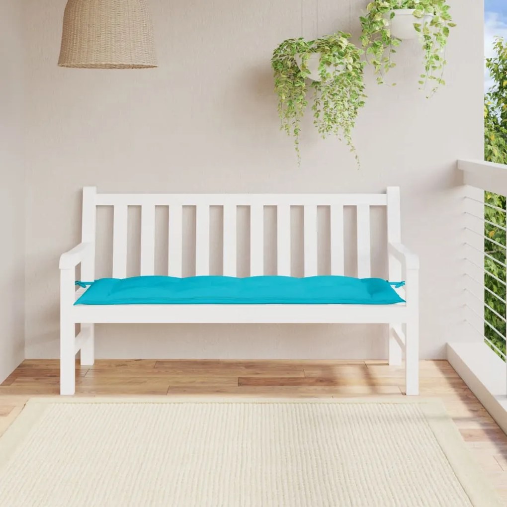 vidaXL Pernă bancă de grădină, turcoaz, 150x50x7 cm, material oxford
