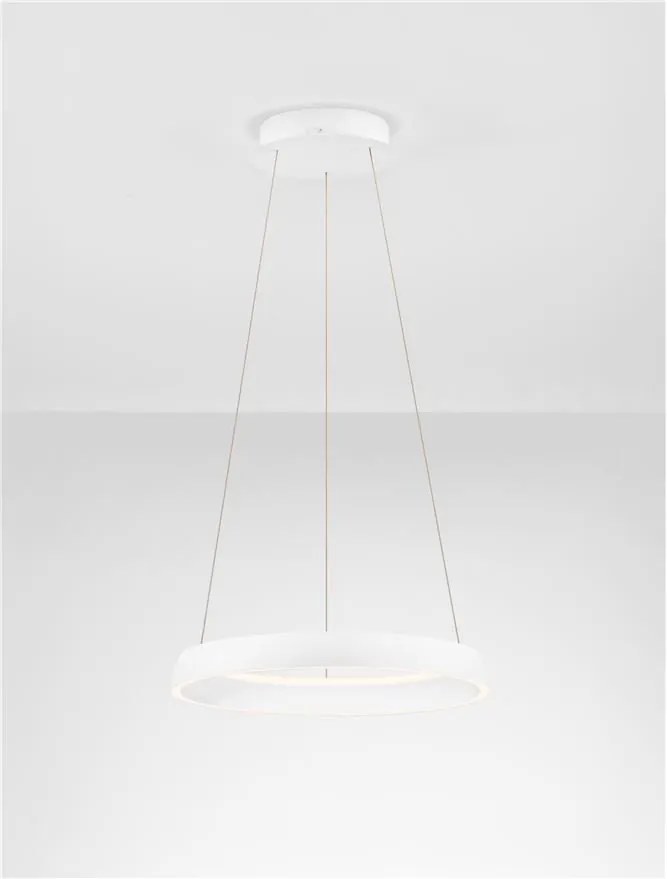 Lustra circulara aluminiu alb LED CCT OVIA 45cm