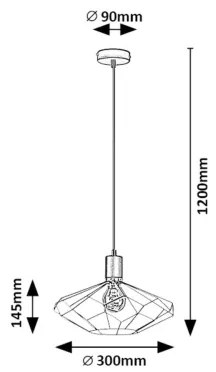 Lustră pe cablu Rabalux 72241 FRAN 1xE27/40W/230V