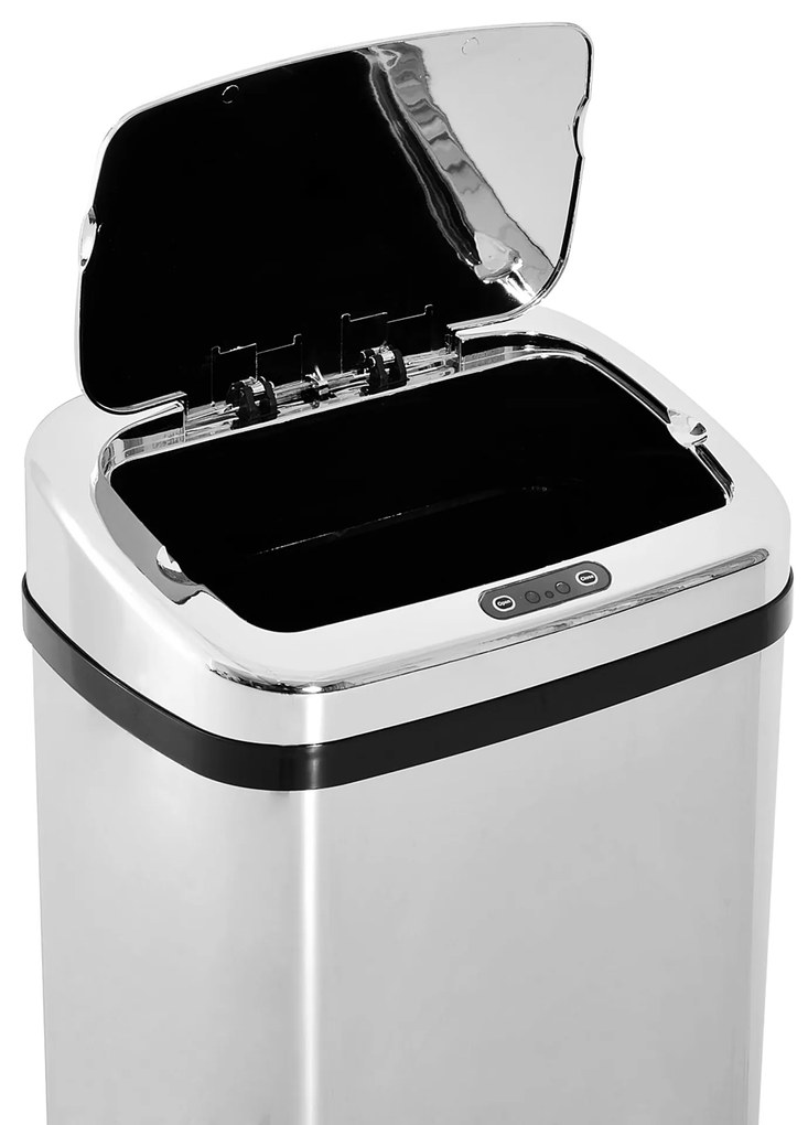 HOMCOM cos de gunoi cu senzor inox elegant 50L cu infrarosu | Aosom Romania