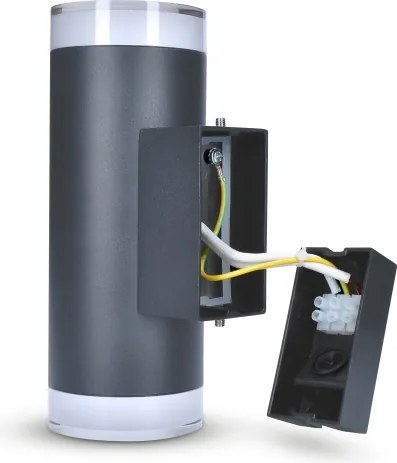 Brilagi - Aplica de perete LED RGBW pentru exterior MATERA, 2x GU10, 6W, 230V, antracit, IP54