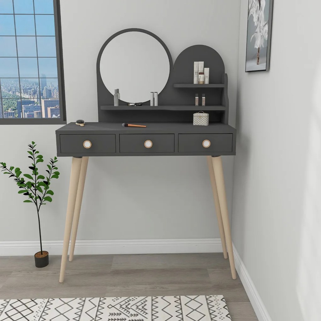 Măsuță de cosmetică Ruges Anthracite