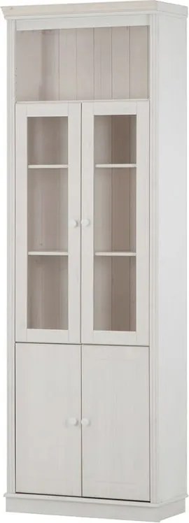 Vitrină albă din lemn de pin 74x223 cm Anita – Støraa