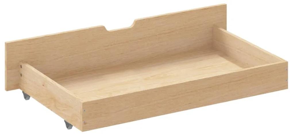 Cadru de pat cu 4 sertare, 180 x 200 cm, lemn masiv de pin Maro, 180 x 200 cm, 4 Sertare