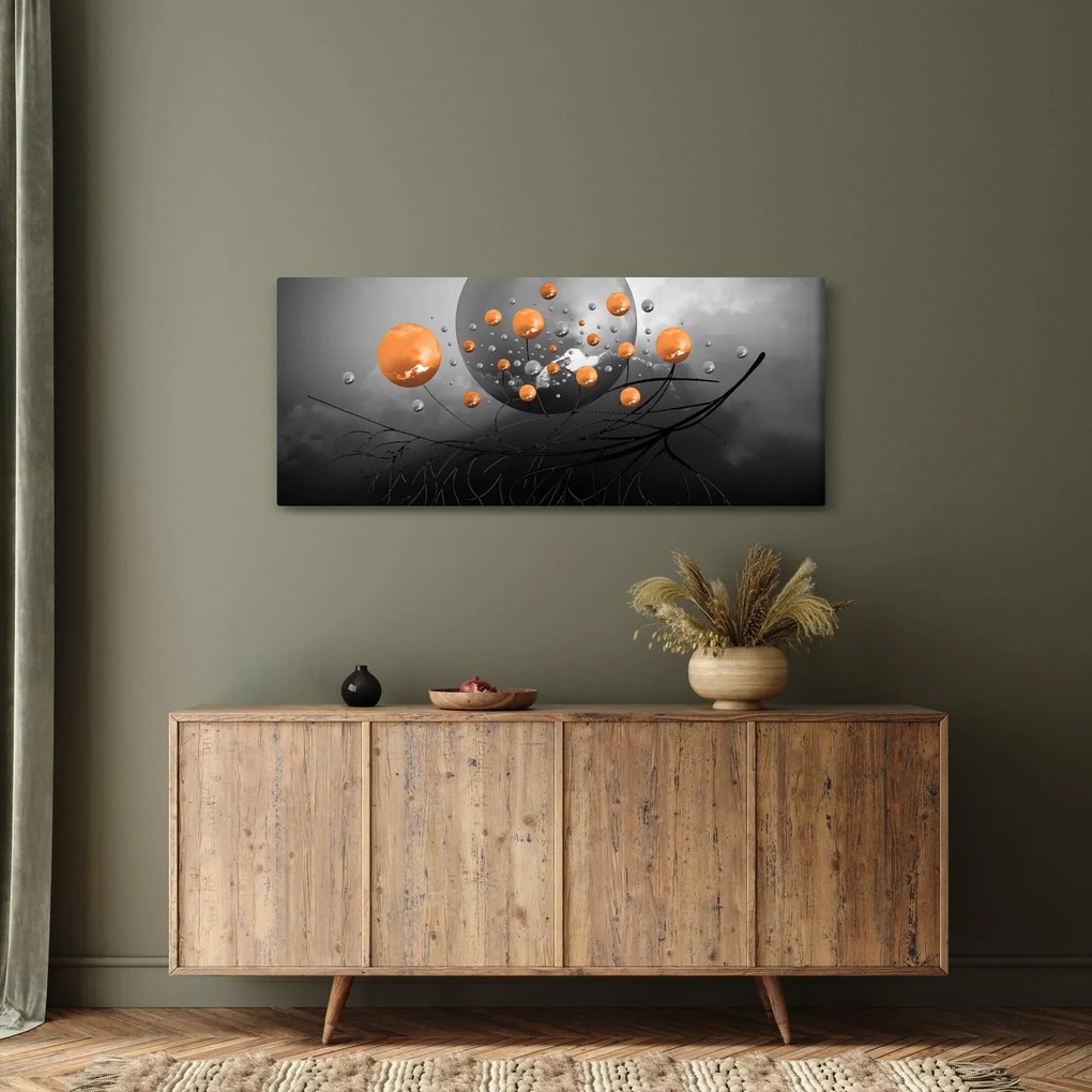 Tabloul cu bile portocalii (120x50 cm)