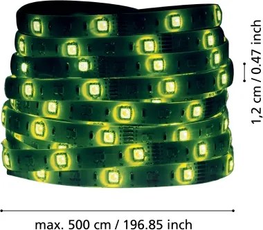 Bandă LED RGBW dimabilă 5m LED/11W/12/230V 2700-6500K Eglo 99686