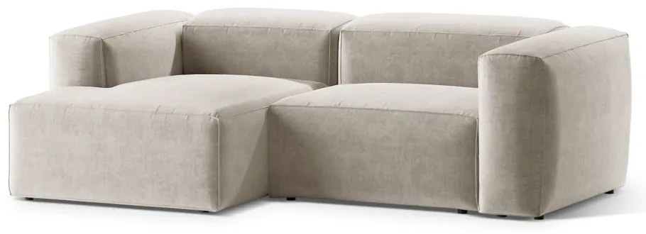 Colțar bej (cu colț pe partea stângă/cu șezlong) Bergamo – Cosmopolitan Design