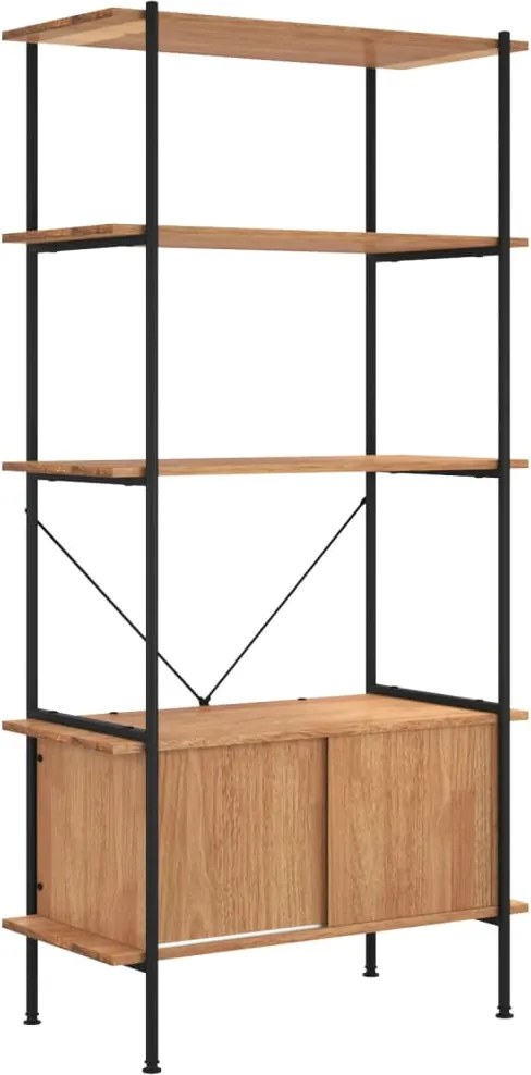 vidaXL Unitate rafturi cu 5 niveluri și dulap, 80x40x163 cm oțel&lemn