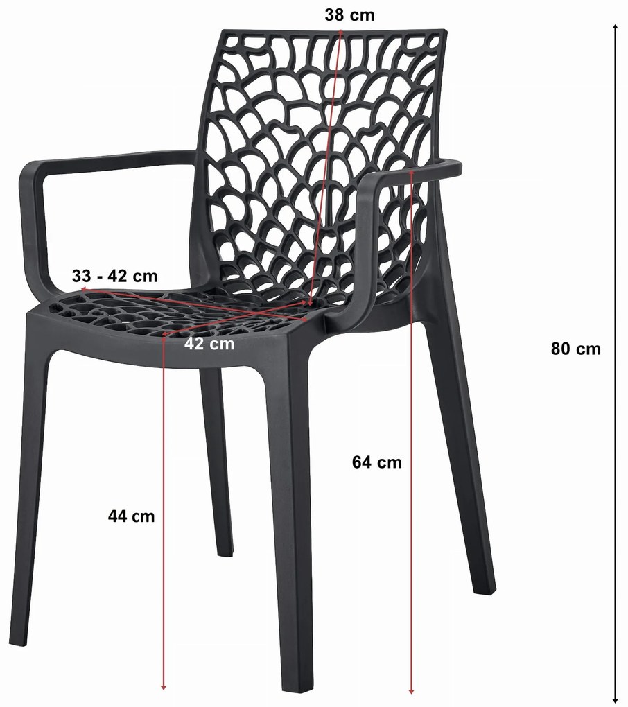 Scaun din plastic negru OKIN