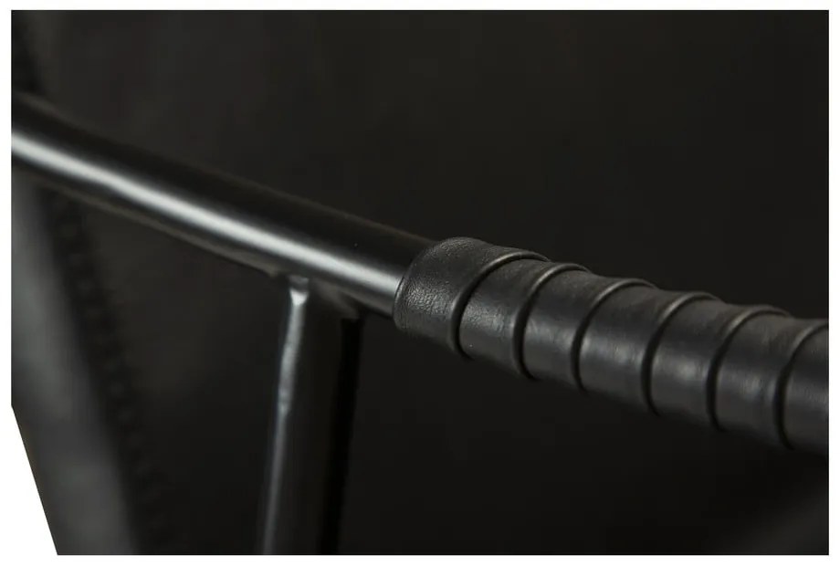 Scaun bar cu husă din piele artificială DAN-FORM Denmark Boto, negru, înălțime 95 cm