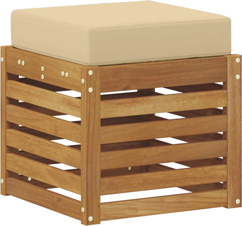 vidaXL Bancă de exterior natural 43 x 43 x 37 cm Lemn Solid de Acacia