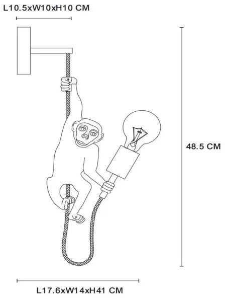 Aplică EXTRAVAGANZA CHIMP 1xE27/40W/230V Lucide 10202/01/30