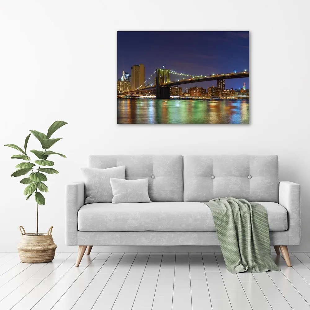 Tablou pe pânză canvas Manhattan pe timp de noapte