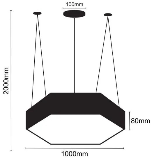 Lustră LED pe cablu LED/100W/230V 4000K d. 100 cm