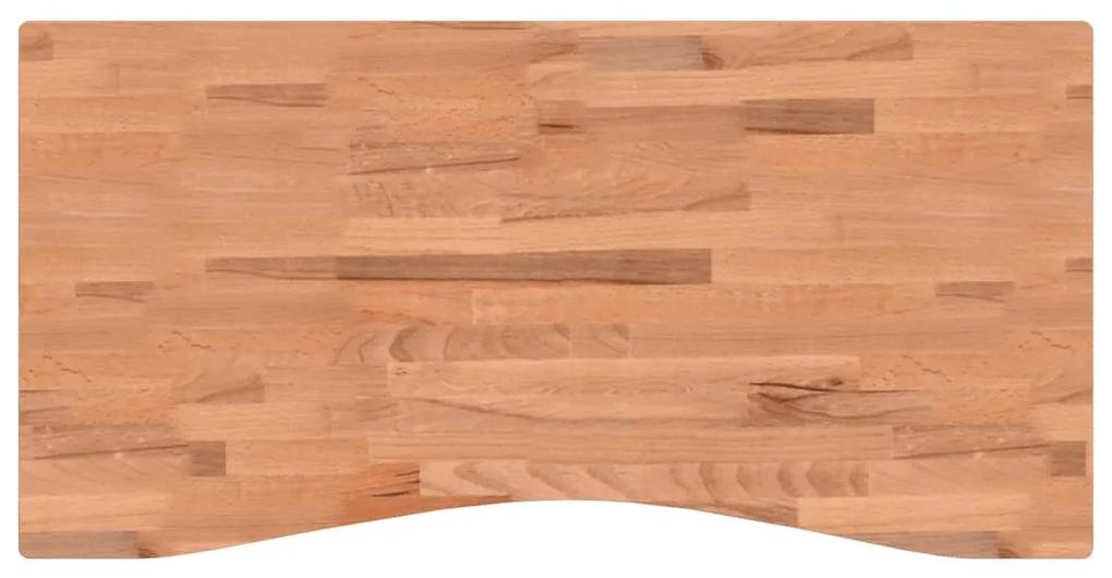 356059 vidaXL Blat de birou, 100x(45-50)x4 cm, lemn masiv de fag