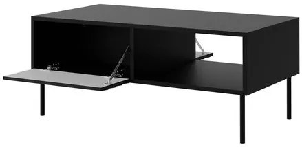 Set mobilier living Hermano I (Negru + Nuc warnia) . 1105956
