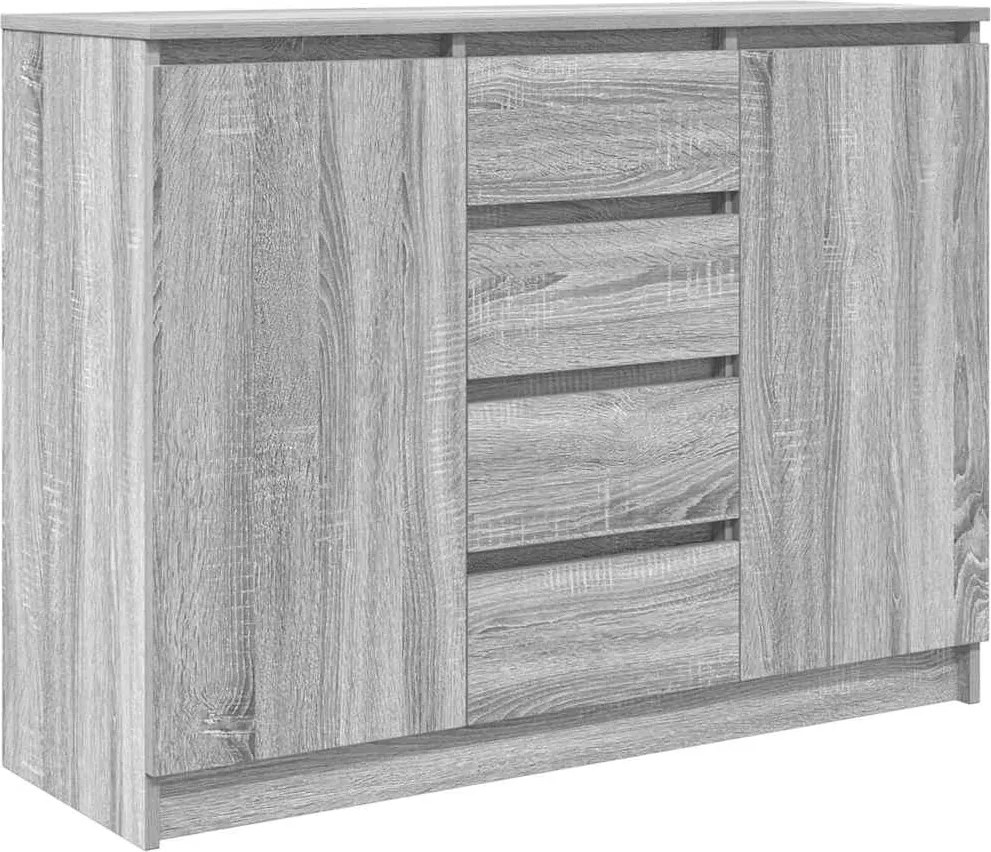 vidaXL Bufetă cu sertare Gri Sonoma 100,5x35x76 cm Lemn prelucrat