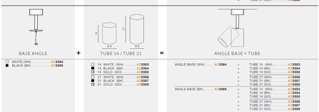 Spot aplicat directionabil BASE ANGLE Erebus 14 negru