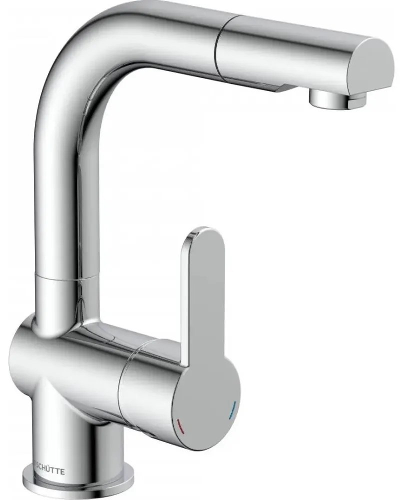 Baterie de bucătărie Schütte 79710 LONDON, crom lucios, cu pulverizator extractabil