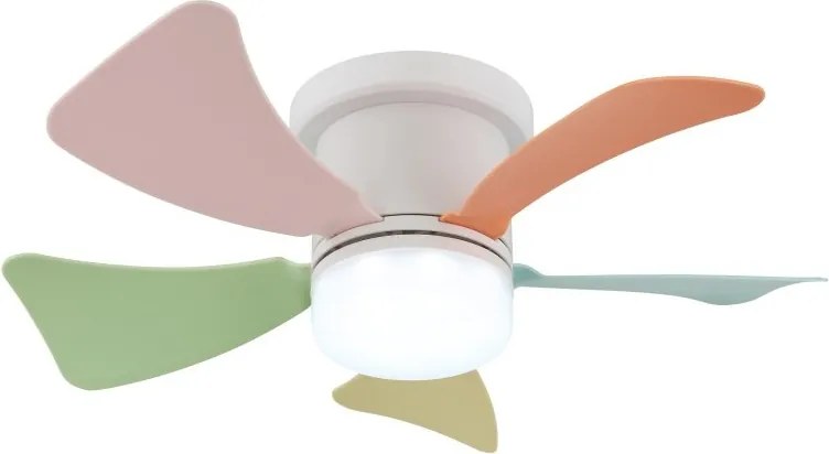 Lustra LED cu ventilator si telecomanda HINES multicolor
