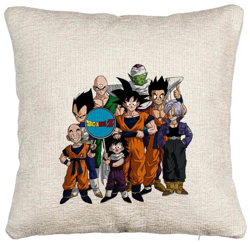 Perna Decorativa Canapea cu Dragonball Characters 2, 40x40 cm, Cu fermoar