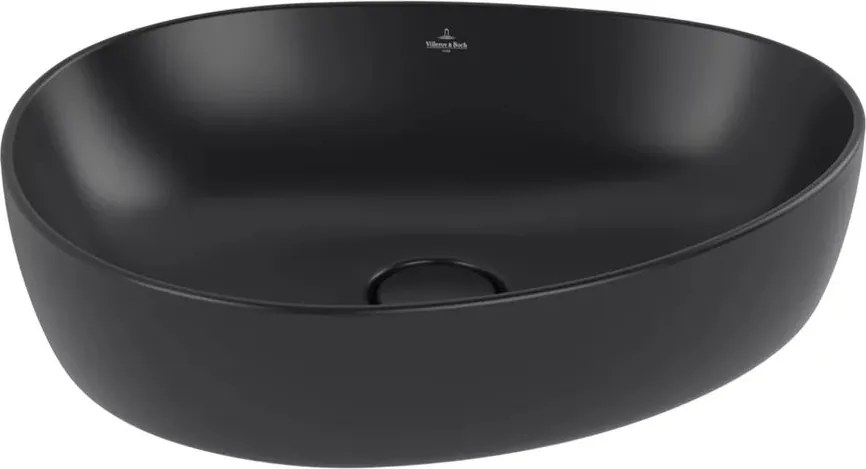 Lavoar pe blat Villeroy&Boch Antao TitanCeram Pure Black CeramicPlus 51x40 cm